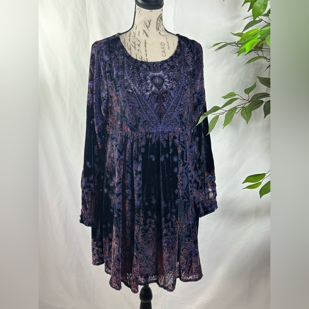 Free People Deep Blue Dress - Picture 2 of 11